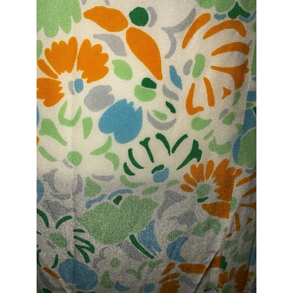 Guy Laroche Diffusion Paris Made in Dress Vintage Floral Dress 8 Pleated Bottom - Picture 11 of 12